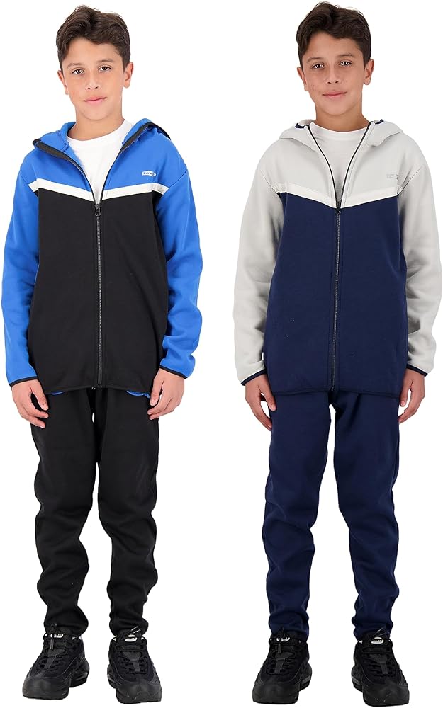 Hind Boys 4-Piece Hoodie and Sweatpant Set for Jogging and Track