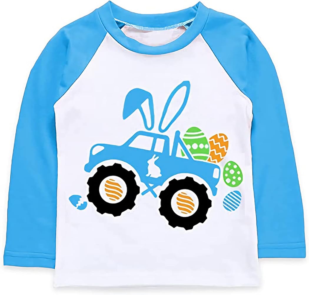 Little Hand Kids Easter Day T-Shirt Toddler Easter Egg Tee Long Sleeve Shirt