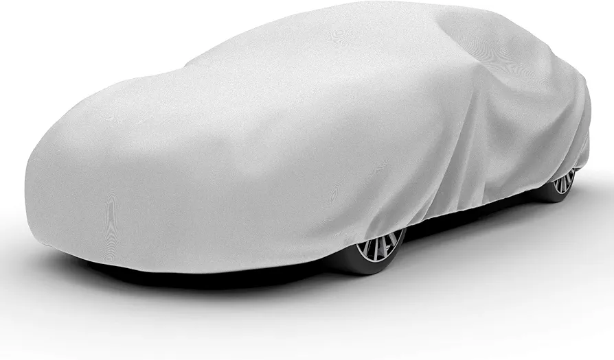 Budge Lite Car Cover Dirtproof, Scratch Resistant, Breathable, Dustproof, Car Cover Fits Sedans up to 157", Gray