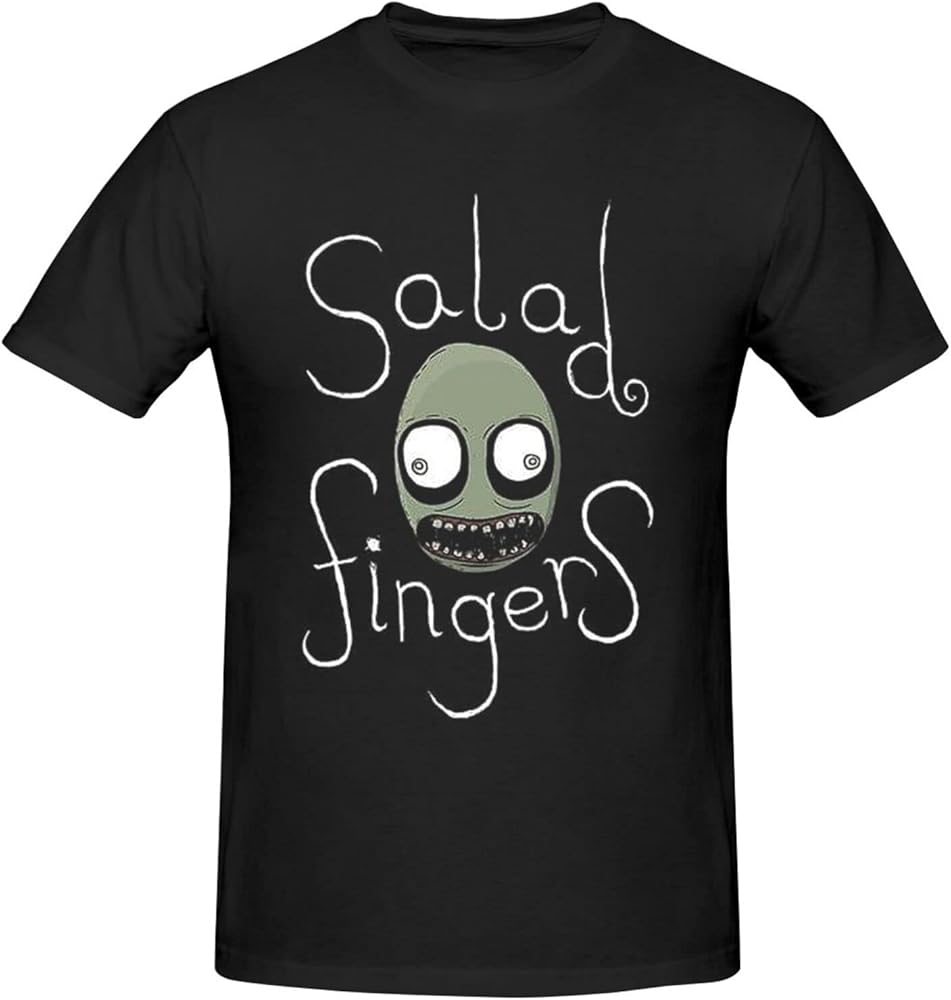 Anime Manga Salad Fingers T Shirt Boys Summer Round Neckline Tops Cotton Casual Short Sleeve Shirts