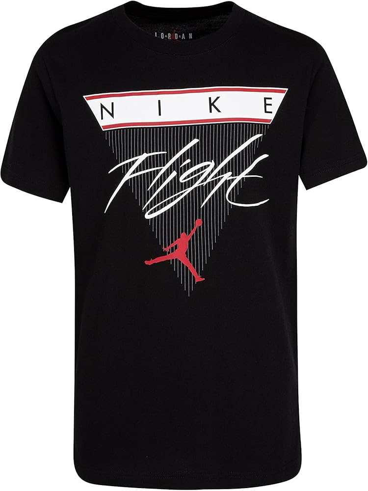 Jordan Boy's Flight History Tee (Big Kids) Black LG (14-16 Big Kid)