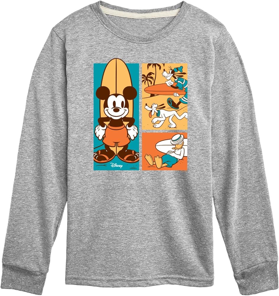 Disney Characters - Mickey & Friends - Donald Duck, Goofy, & Pluto - Sun, Sand, & Surf - Toddler & Youth Long Sleeve T-Shirt