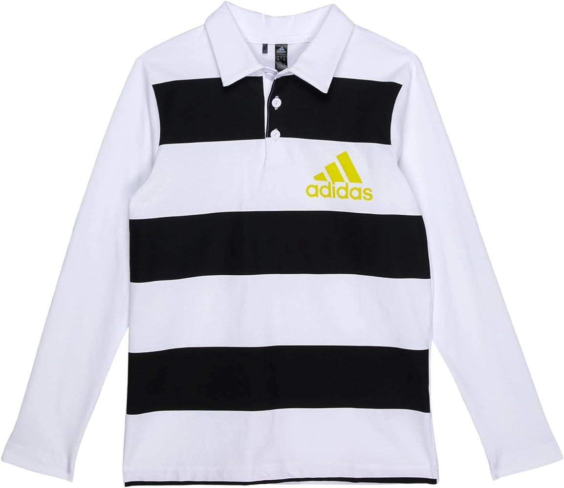 adidas Boys' Long Sleeve Rugby Golf Polo Shirt