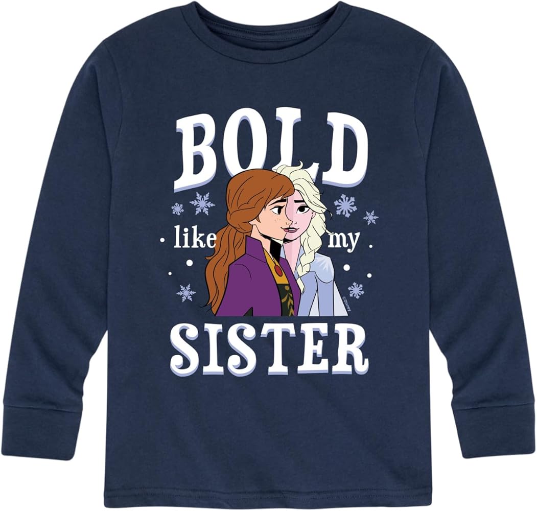 Disney Frozen 2 - Bold Like My Sister - Toddler and Youth Long Sleeve Graphic T-Shirt