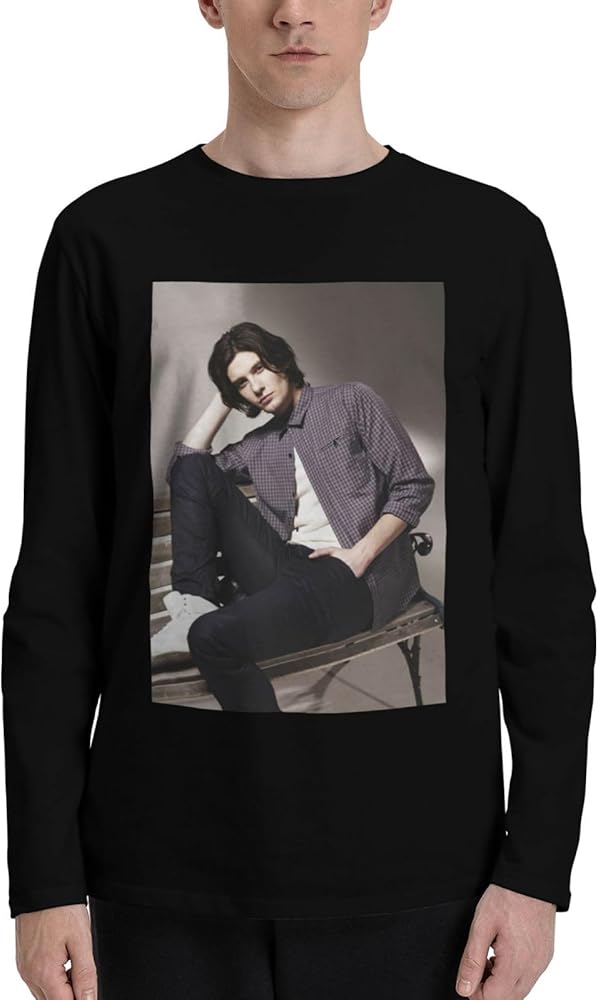 Ben Barnes T Shirts Mens Loose Fit Casual Athletic Long Sleeve Crew Neck Cotton T Shirts Tops