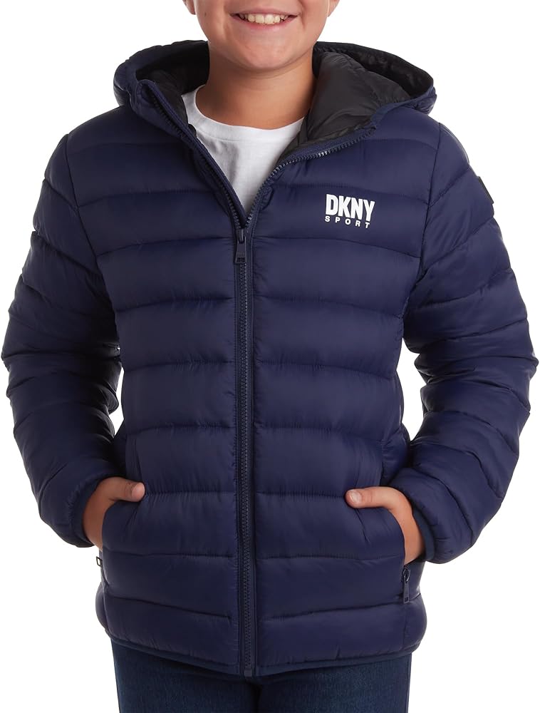 DKNY Boys' Jacket – Lightweight Quilted Puffer Coat – Casual Jacket for Boys (Sizes: 8-20)