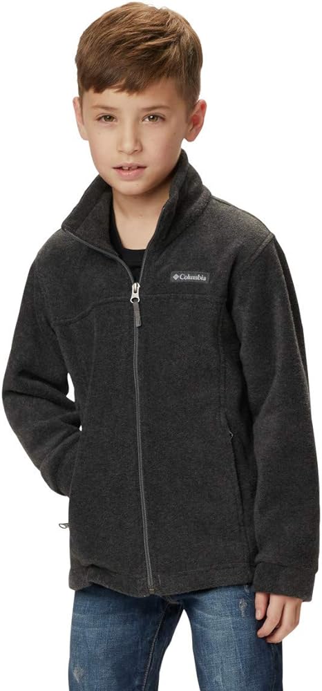 Columbia Youth Boys Steens Mt II Fleece, Charcoal Heather, XX-Small