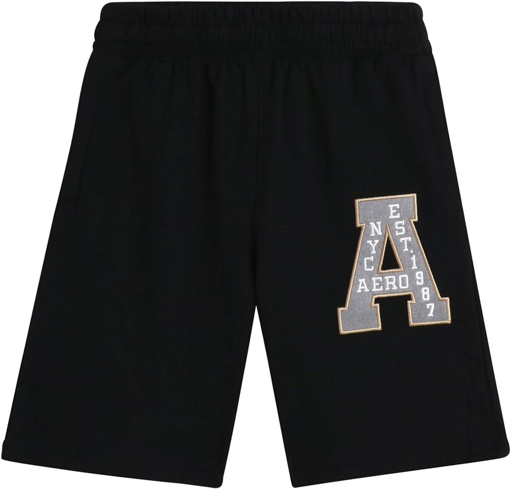 AEROPOSTALE Boys' Active Shorts - Fleece Sweat Shorts with Pockets - Gym Running Performance Athletic Shorts (4-16)