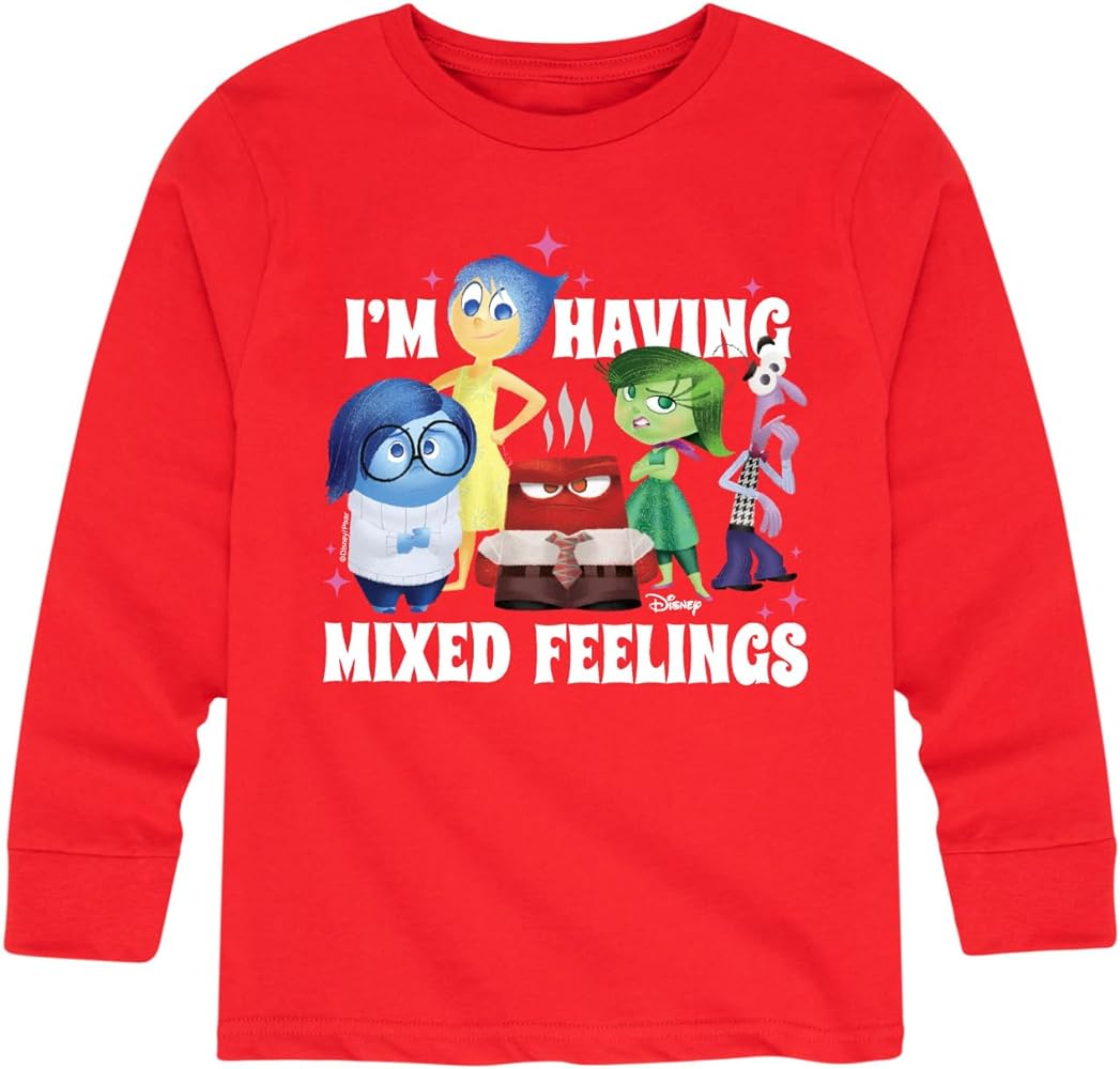 Disney Inside Out - Mixed Feelings - Toddler and Youth Long Sleeve Graphic T-Shirt