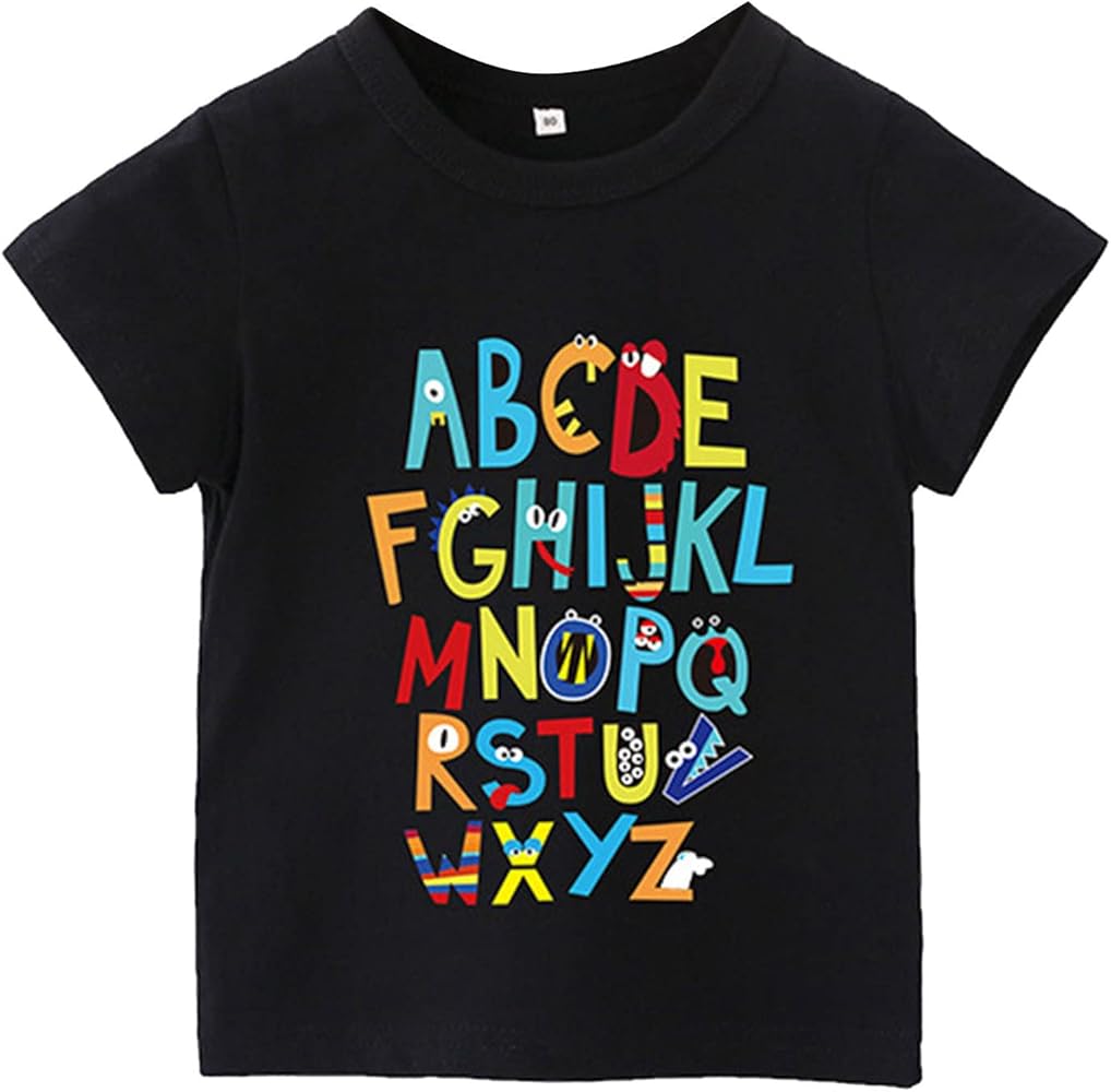 Kids Toddler Children Boys Spring Summer Print Letter Tshirt Clothing 6t Girls Clothes Winter