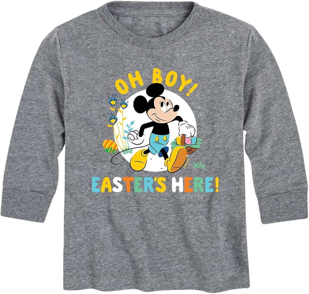 Disney Mickey & Friends - Oh Boy Easters Here - Youth Long Sleeve Graphic T-Shirt