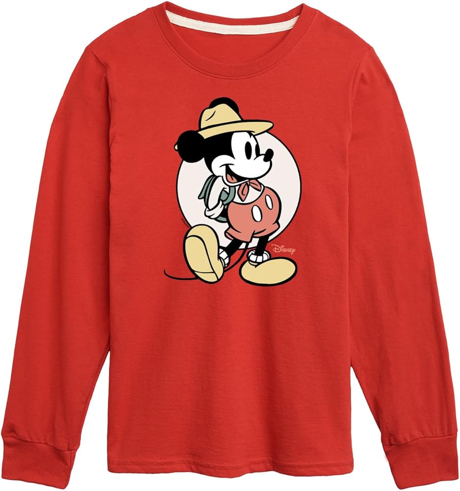 Disney Mickey Mouse - Explorer & Camp Expert - Youth Long Sleeve Graphic T-Shirt