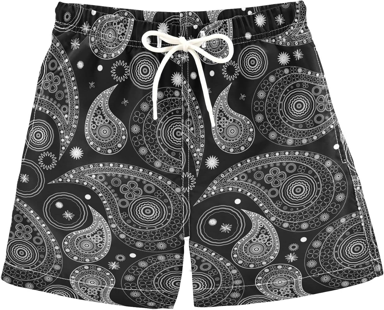 DOMIKING Pineapple Boys' Swim Trunks Mesh Lining Toddler Swim Shorts Quick Dry for Boys Kids 2T-16