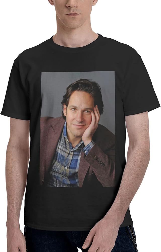 Paul Rudd T Shirt Man's Lightweight Soft Short Sleeve Casual Basic O-Neck Tee Tops