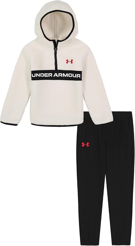 Under Armour boys Long Sleeve Logo Hoodie & Joggers Set