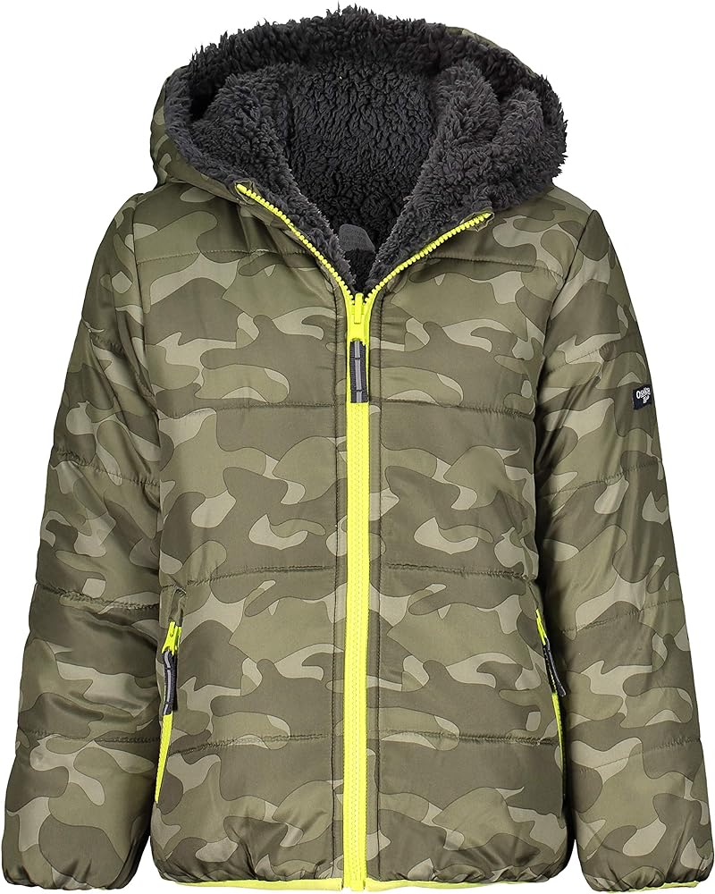 OshKosh B'Gosh Boys' Heavyweight Colorblock Puffer Coat