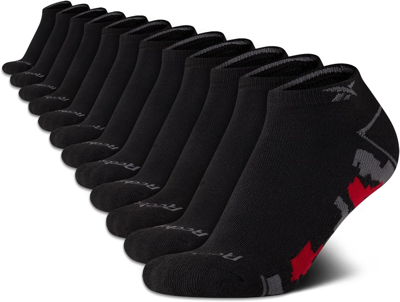 Reebok Boys' Socks - Athletic Low Cut Ankle Socks (12 Pack)