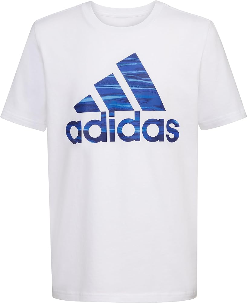 adidas Boys' Short Sleeve Cotton Camo Bos Logo T-Shirt