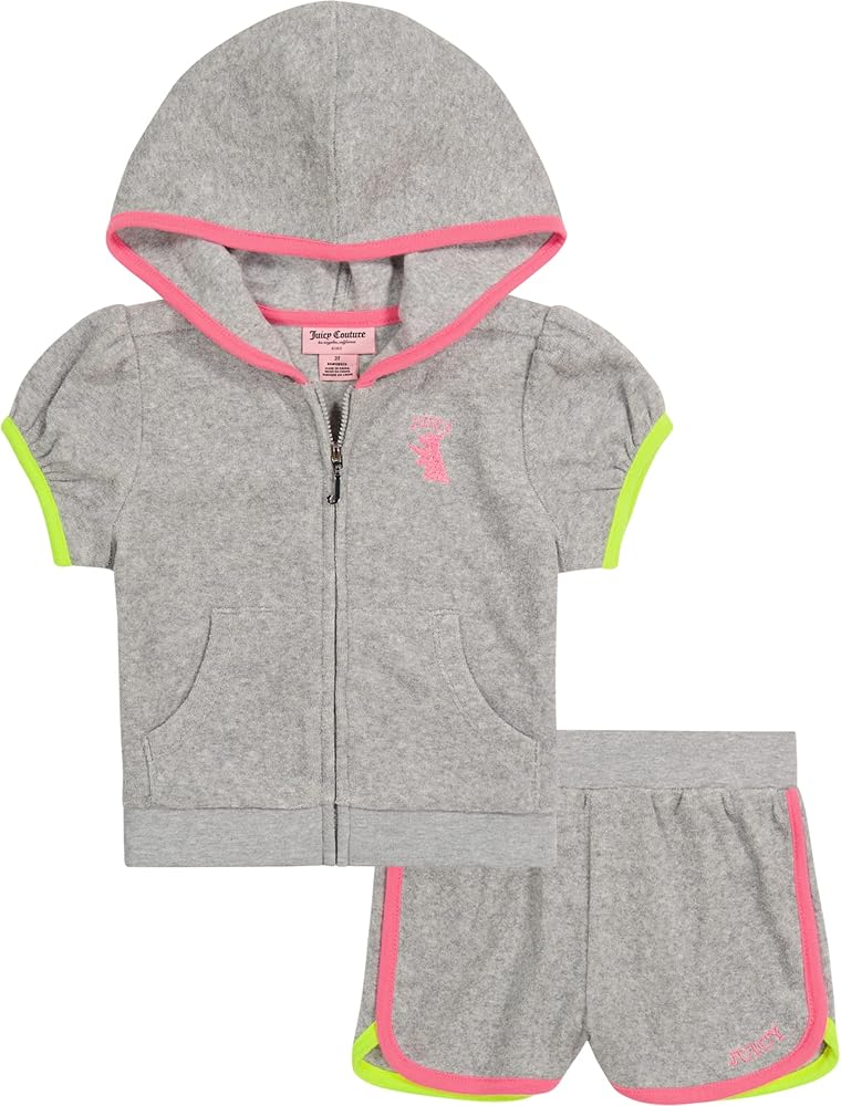 Juicy Couture boys 2 Pieces Loop Terry Hooded Set