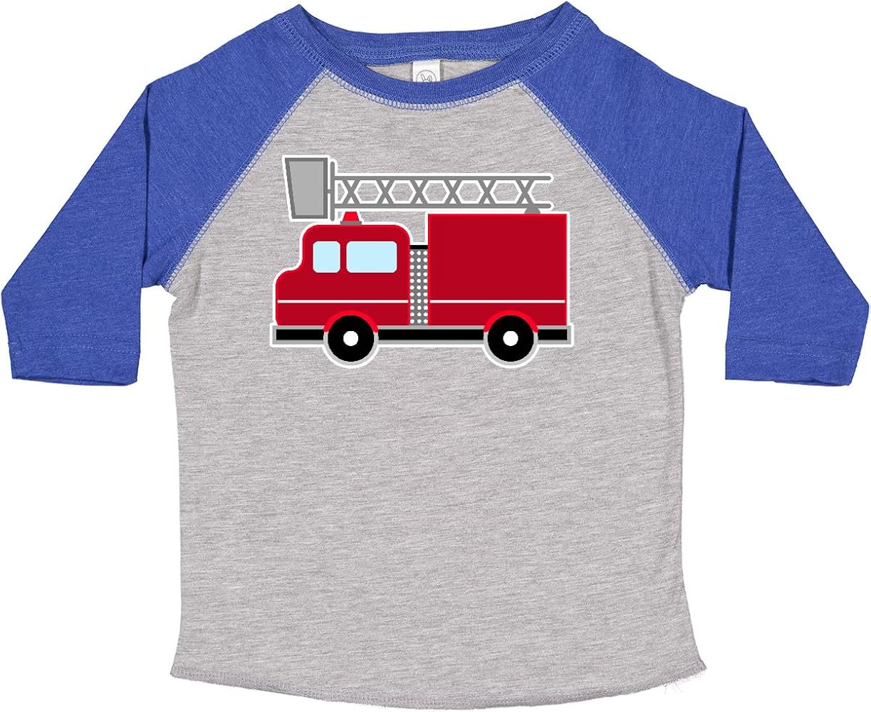 inktastic Red Firefighter Fire Truck Toddler T-Shirt