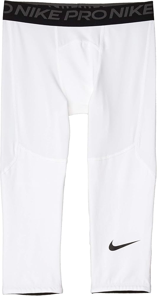 Nike Kids Boy's Pro 3/4 Tights (Little Kids/Big Kids) White/Black XLarge