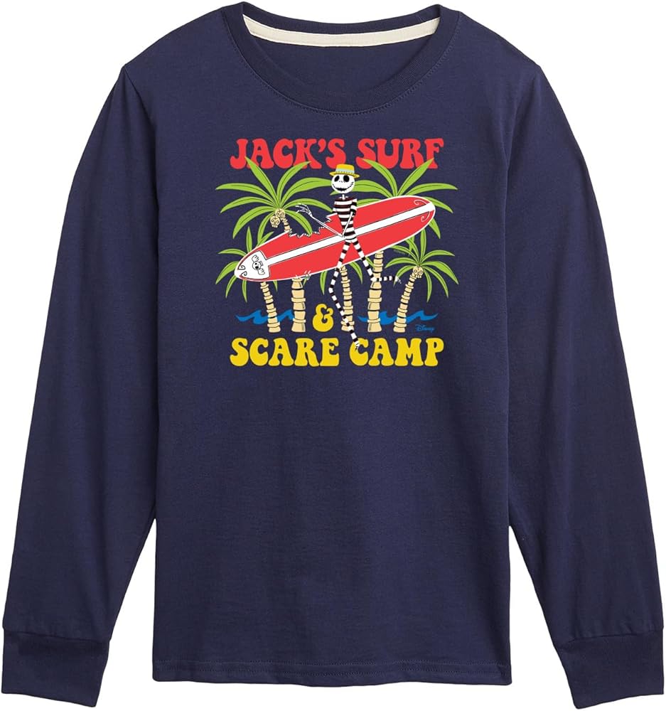 Disney The Nightmare Before Christmas - Jack's Surf Scare Camp - Summertime - Toddler and Youth Long Sleeve Graphic T-Shirt