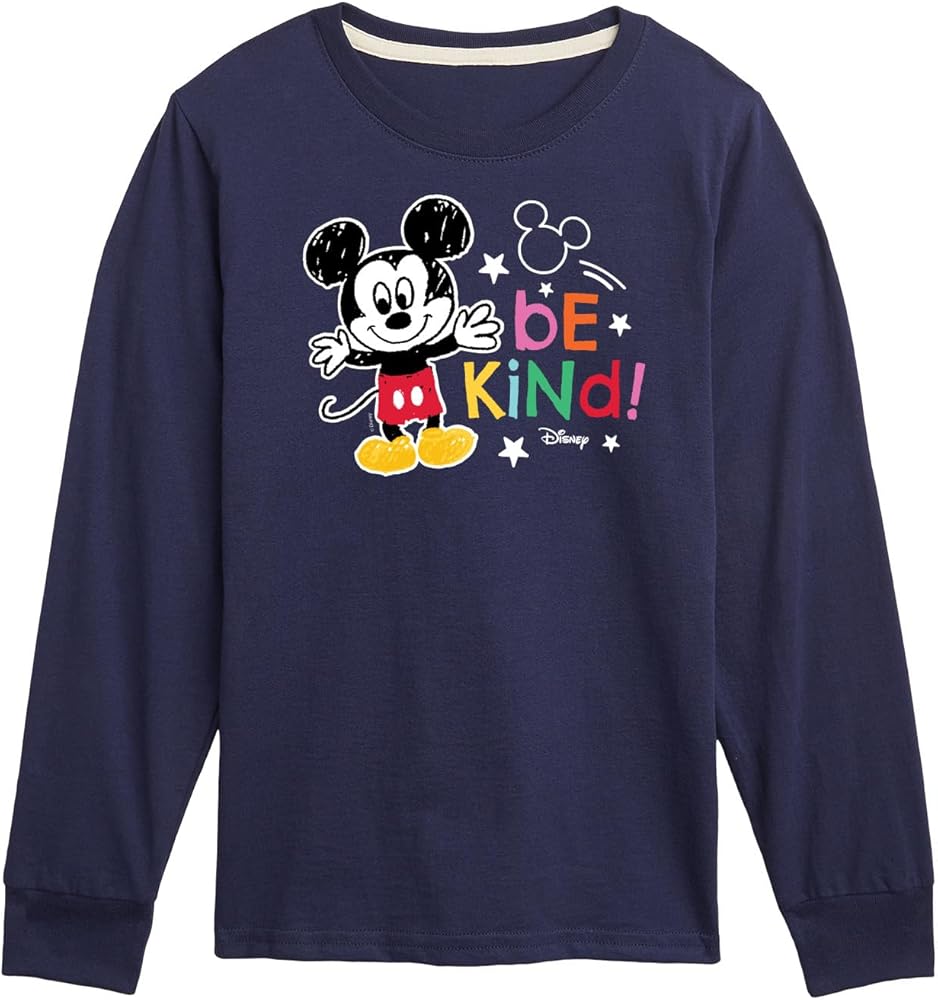 Disney Mickey Mouse - Be Kind - Youth Long Sleeve Graphic T-Shirt