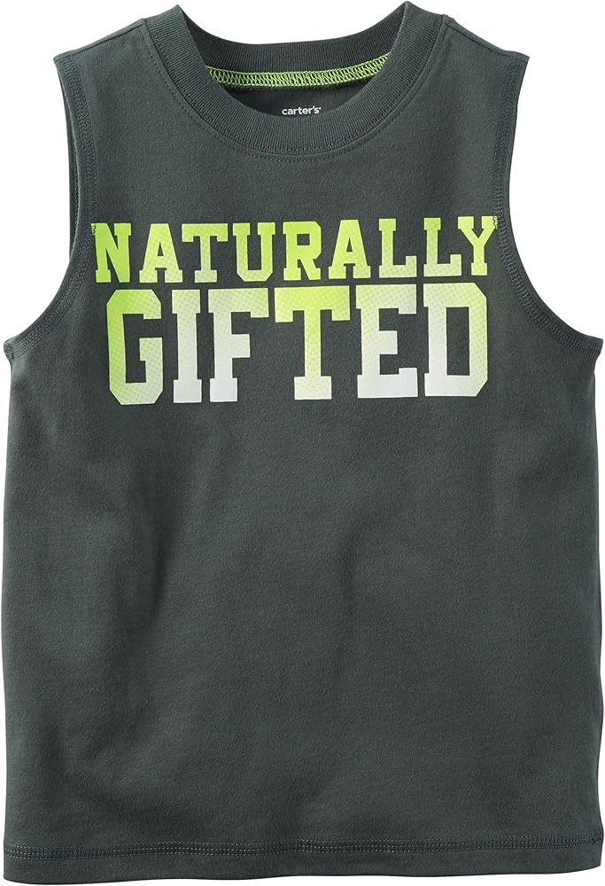 Carter's Boys' Olive "Naturally Gifted" Tank Top (6M)