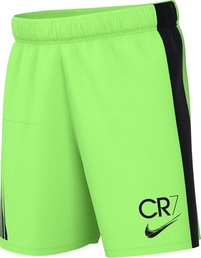 Nike CR7 Big Kids' Dri-FIT Academy 23 Soccer Shorts (Green Strike/Black/Black, FN8436-398) Size X-Large