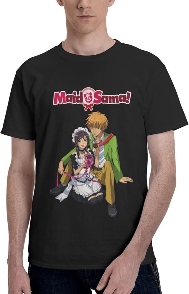 Anime Maid Sama T Shirt Man's Summer O-Neck T-Shirts Casual Short Sleeves Tee Black