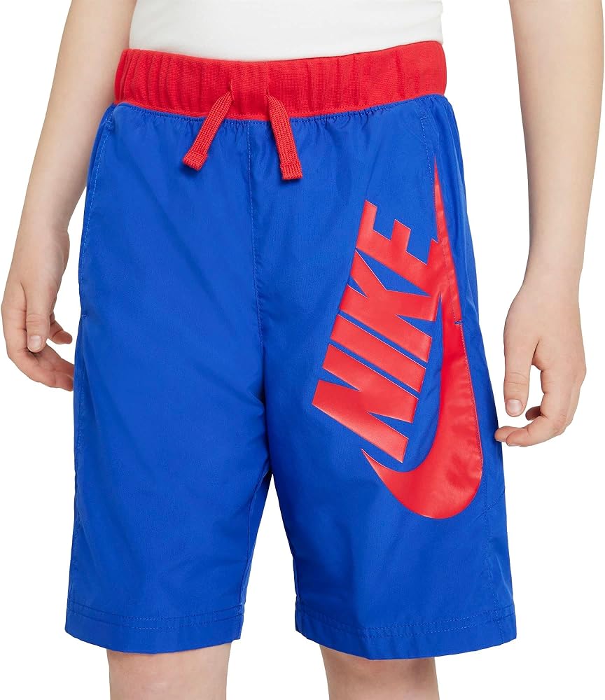 Nike Boys' Sportswear Woven DA0868-480 Game Royal/University Red Kid's Shorts Medium