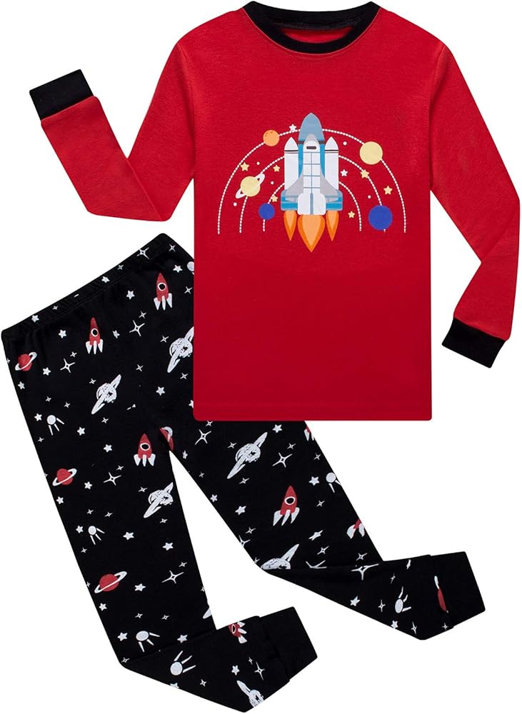 Dolphin&Fish Boy Pajamas Long Sleeve Cotton Kids Clothes Toddler Boys Sleepwear