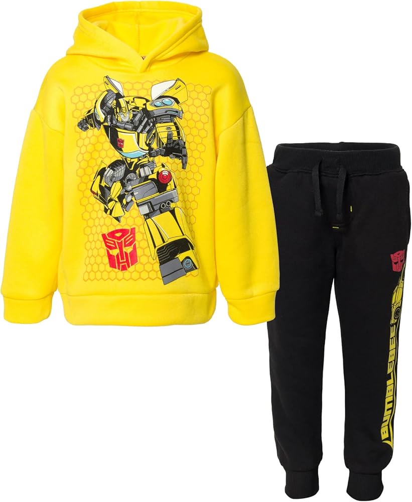 Transformers Optimus Prime Bumblebee Pullover Hoodie Jogger Pants Toddler to Big Kid