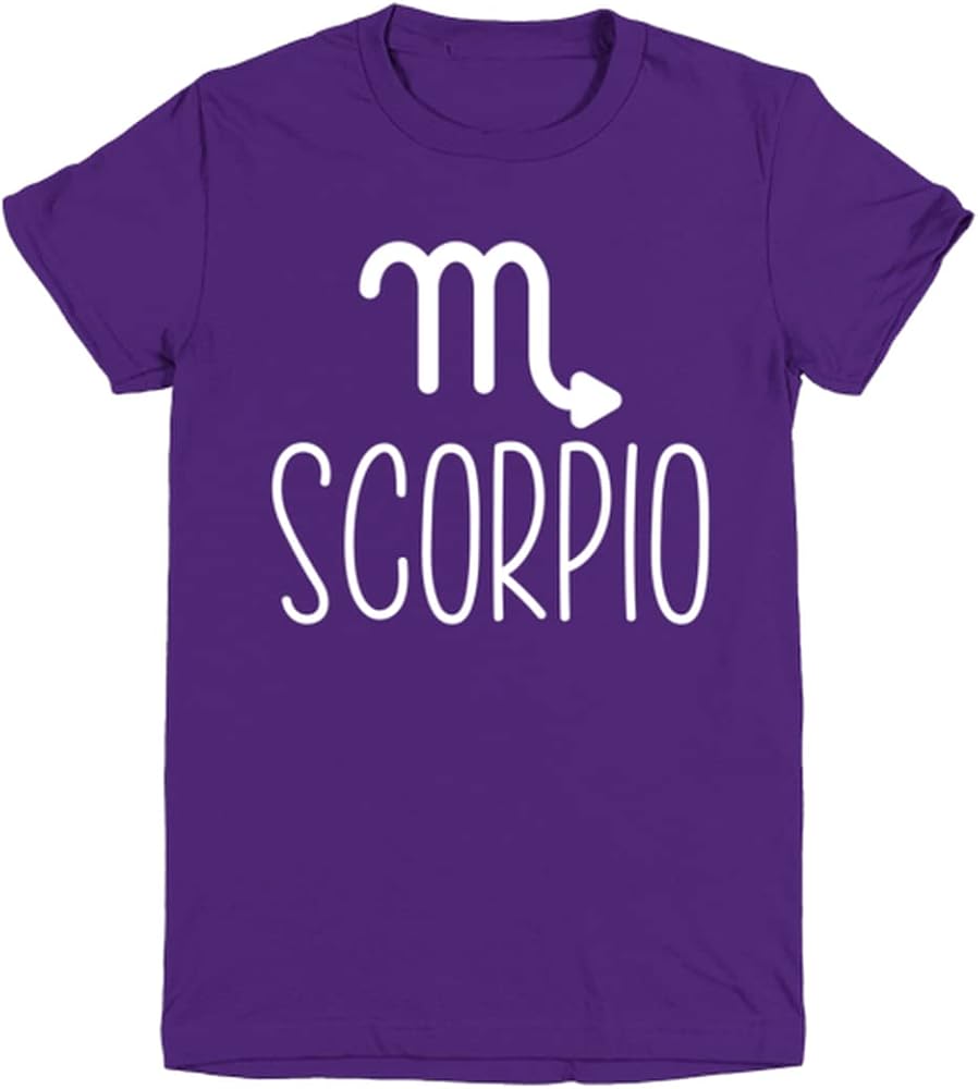 Scorpio Youth Tee Top T-Shirt Purple Zodiac Birthday October November