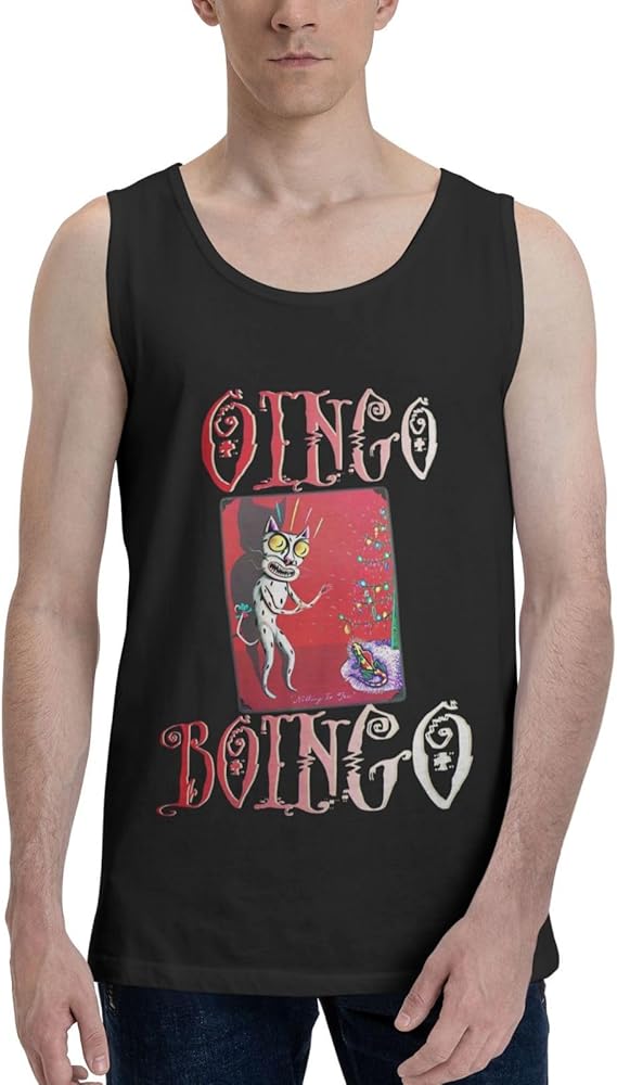 Oingo Boingo Band Tank Top T Shirt Mens Summer Sleeveles Shirts Fashion Exercise Vest Black