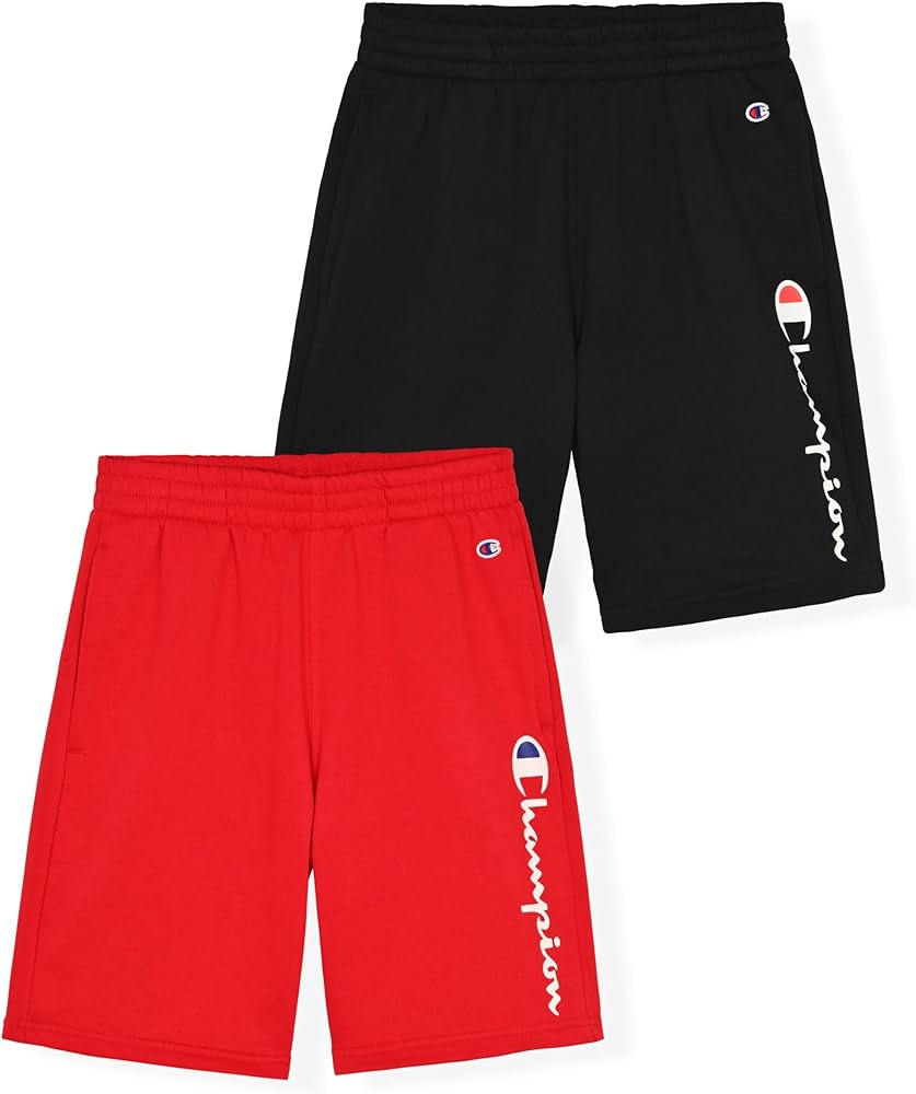 Champion Boys Shorts 2 Pack Athletic Fleece Short for Boys