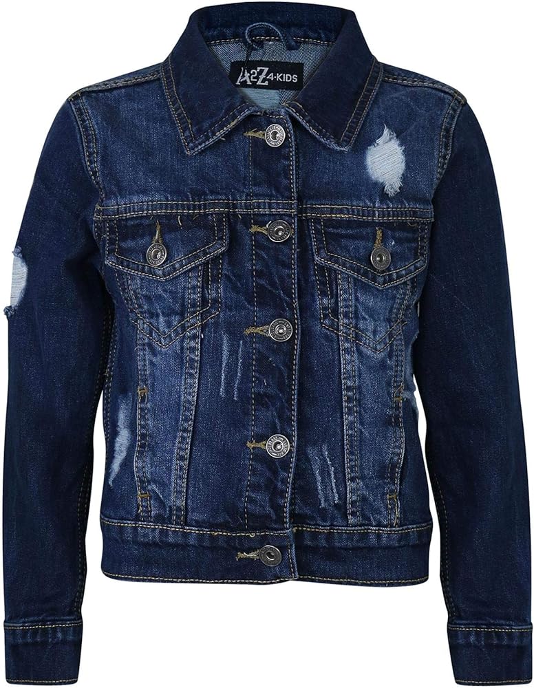 Kids Boys Denim Jacket Designer Ripped Jeans Fashion Jackets Coat Age 3-13 Years