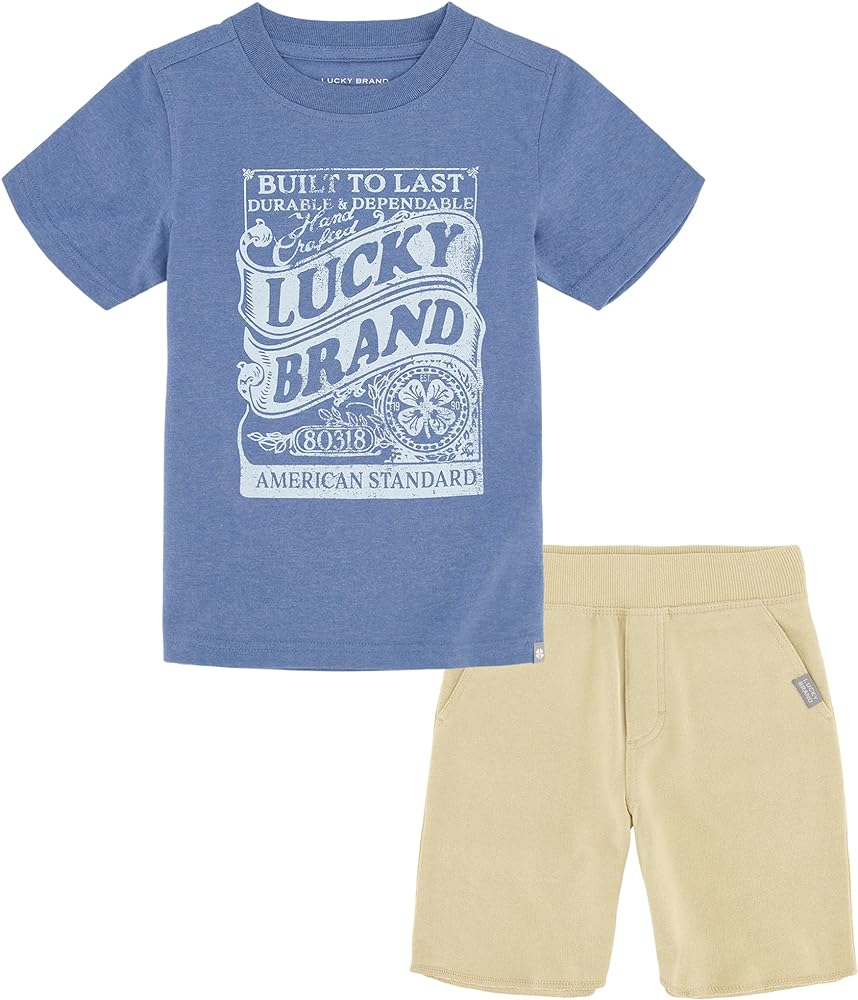 Lucky Brand boys 2 Pieces Short Set