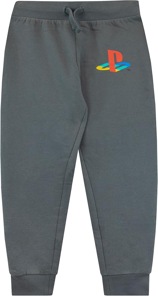 PlayStation Boys Gaming Sweatpants Casual Track Pants for Kids Gray 14