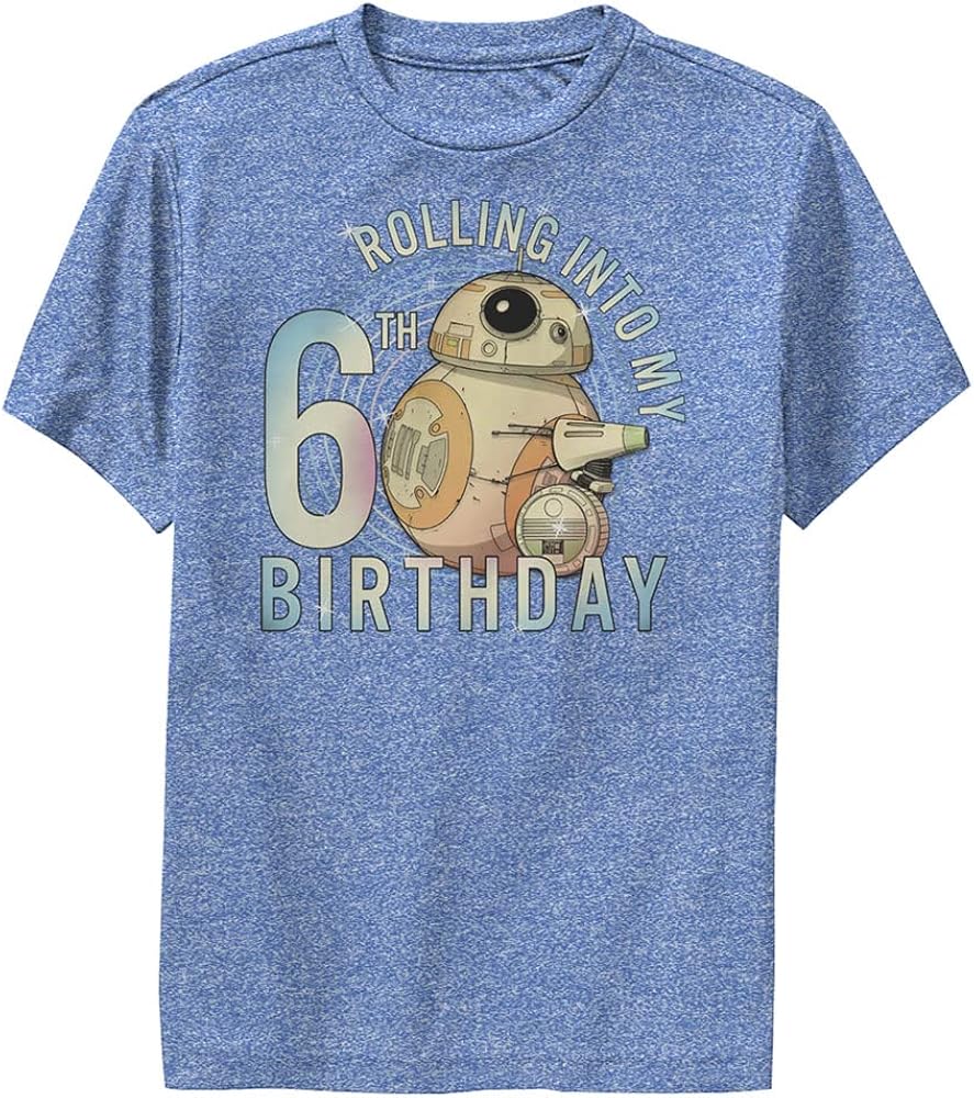 STAR WARS Rise of Skywalker Rolling Into My 6th Birthday Boys Short Sleeve Tee Shirt