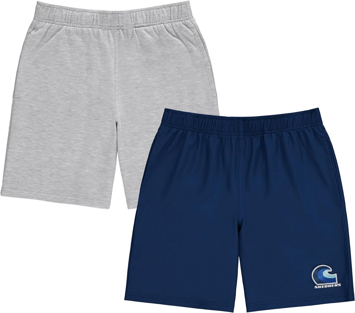 Skechers Boys 2 Pack Shorts Active Athletic Bottoms for Boys