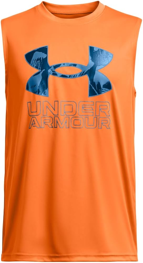 Under Armour Boys' Tech Hybrid Print Tank Top