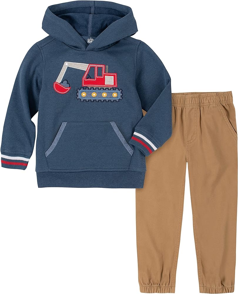 Kids Headquarters Boys' 2 Pieces Hooded Jog Set