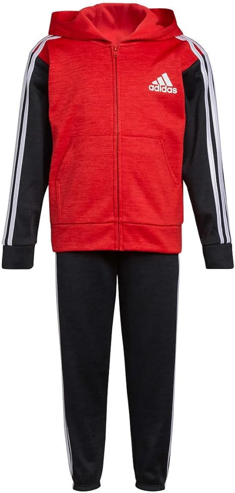 adidas Kids' 2-piece Active Set Jacket and Pants (Red, Size 2T)