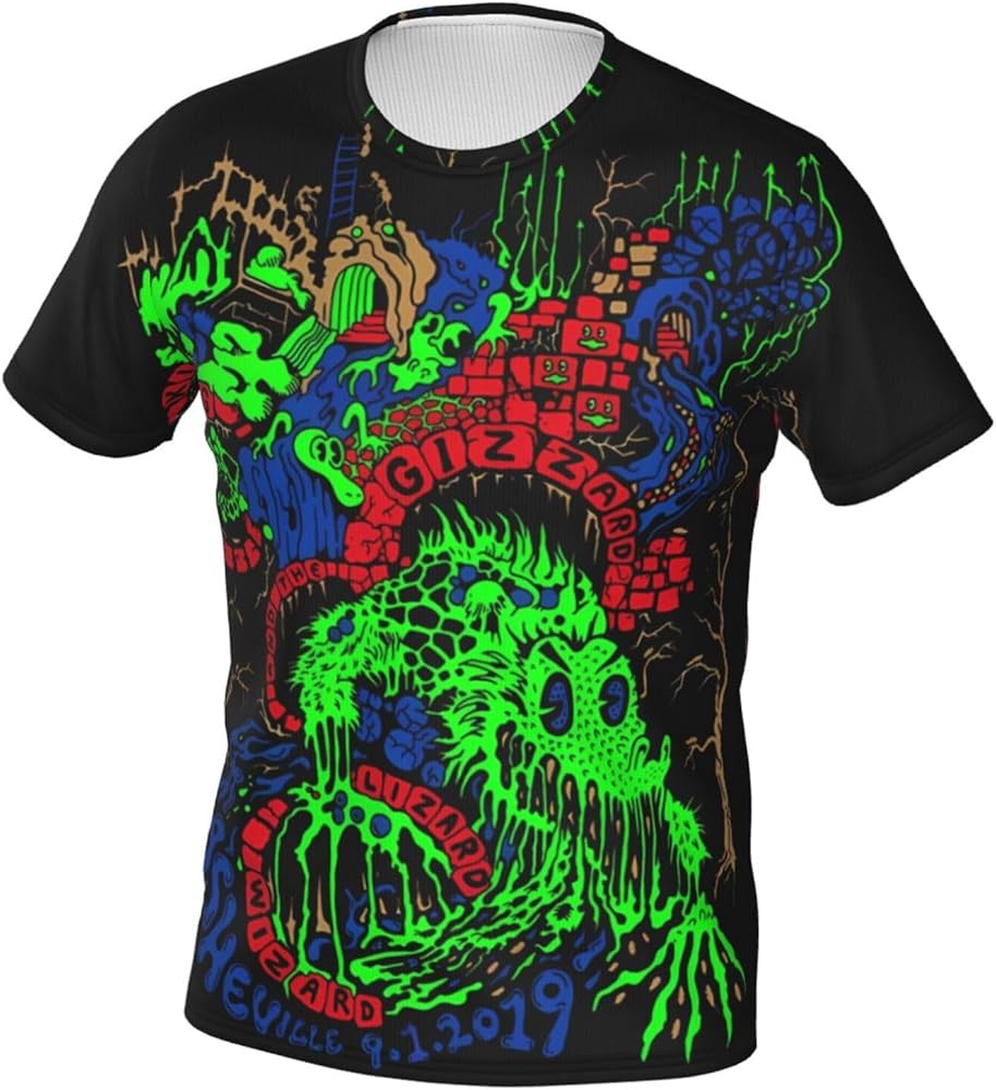 Rock Band T Shirts King Gizzard and Lizard Wizard Men's Summer Cotton Tee Crew Neck Short Sleeve Tops