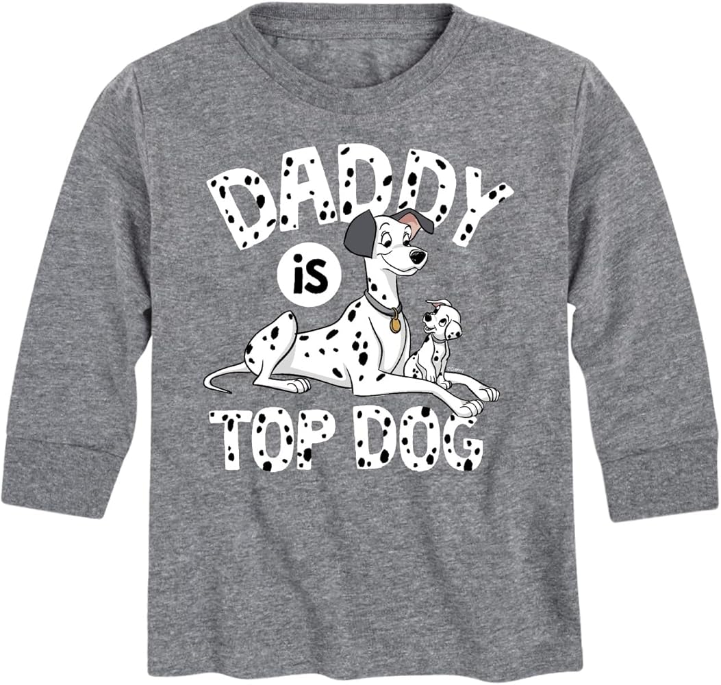 Disney 101 Dalmatians - Daddy is Top Dog - Toddler and Youth Long Sleeve Graphic T-Shirt