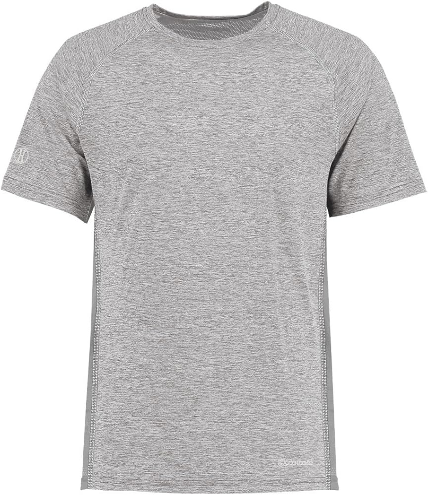 Holloway Youth Electrify Coolcore Tee-Athletic Grey Heather-S