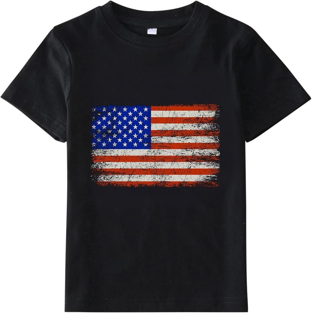 Boys T Shirts Baby Girls Four of July Summer Short Sleeve Independence Day T Shirt Boys Tops Athletic