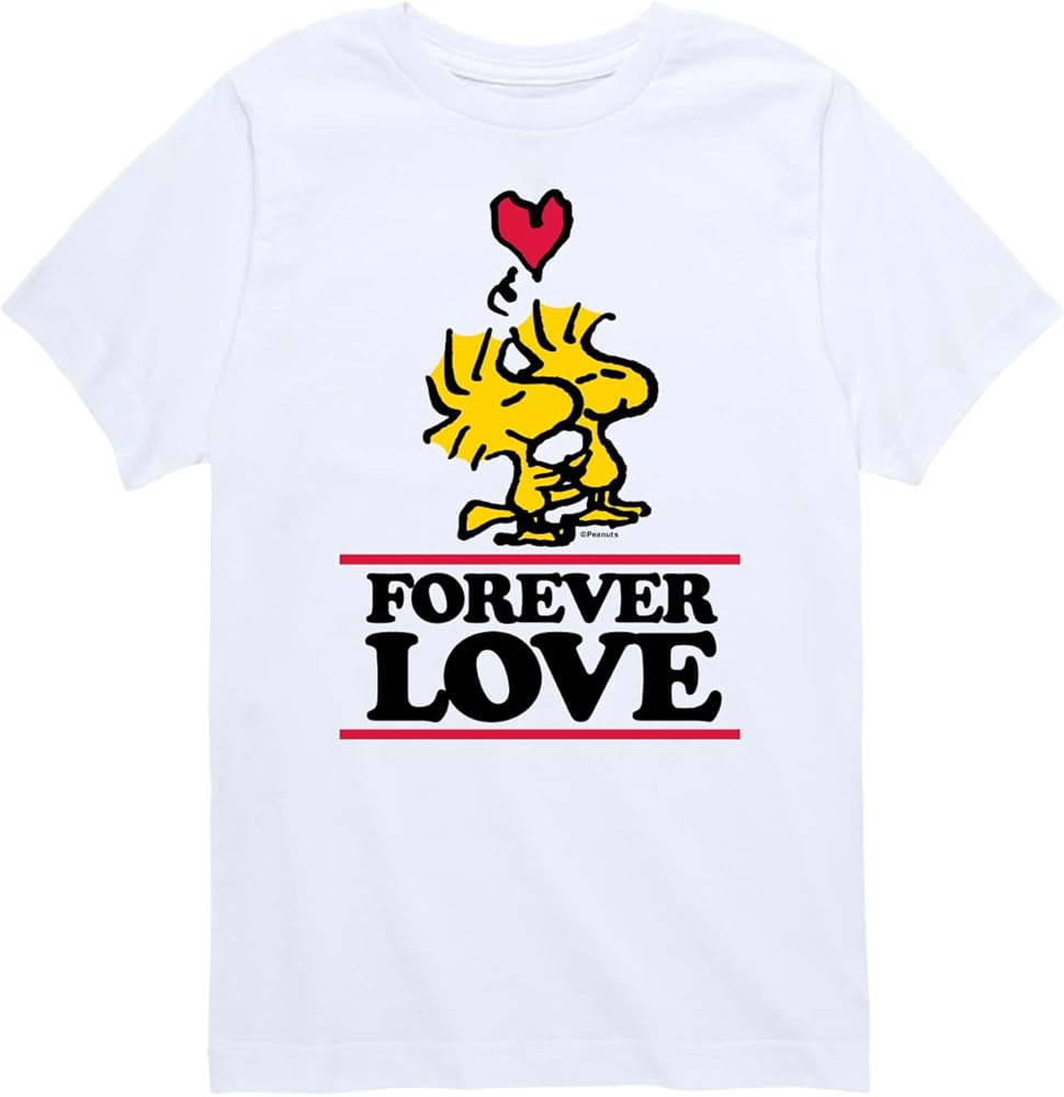 HYBRID APPAREL - Peanuts - Forever Love - Toddler and Youth Short Sleeve Graphic T-Shirt