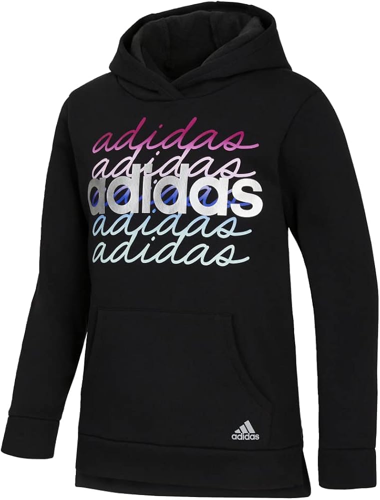 adidas Event 21 Fleece CTN Hood Pullover (Extended Size) Kids', Black, Size L+